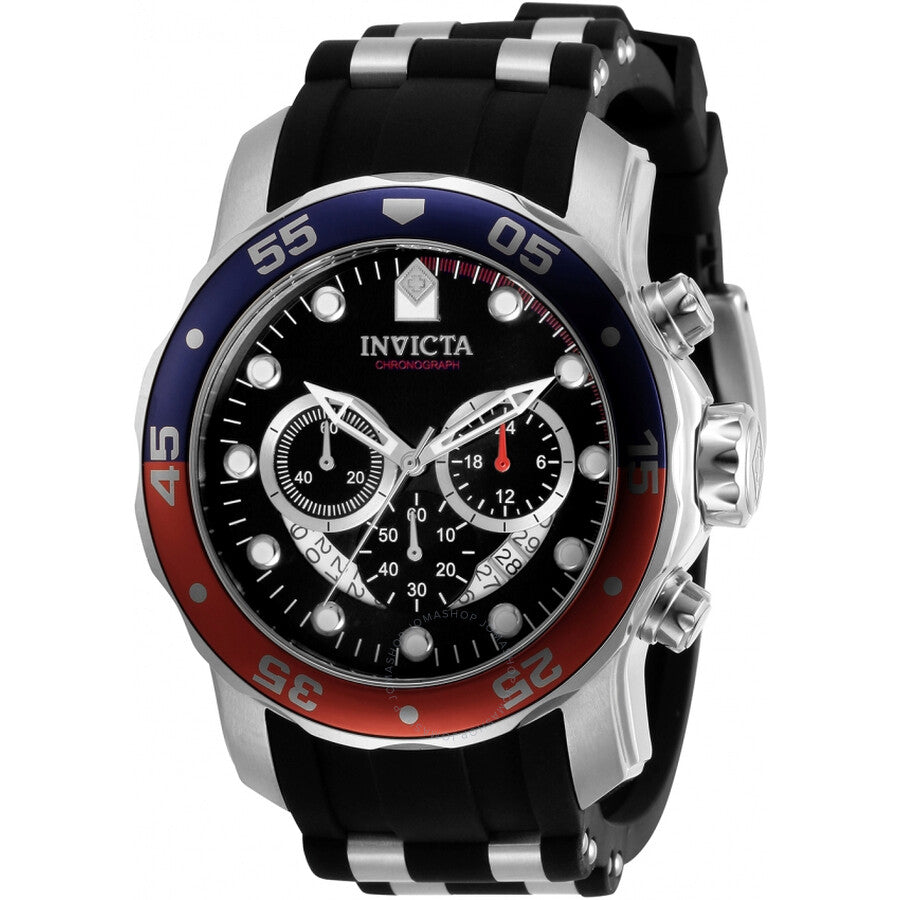 Invicta Pro Diver Chronograph Quartz Black Dial Pepsi Bezel Men's Watch 31292 - Dawson Watches