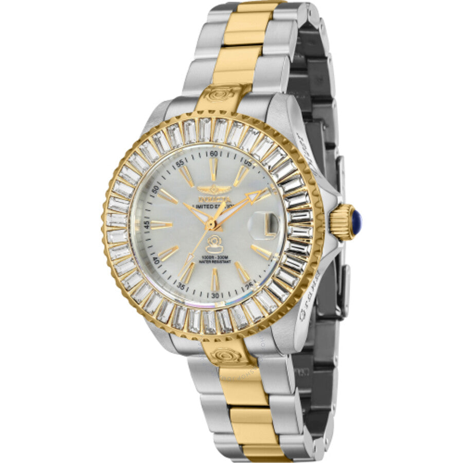 Invicta Pro Diver Date Automatic Crystal White Dial Ladies Watch 44320 - Dawson Watches