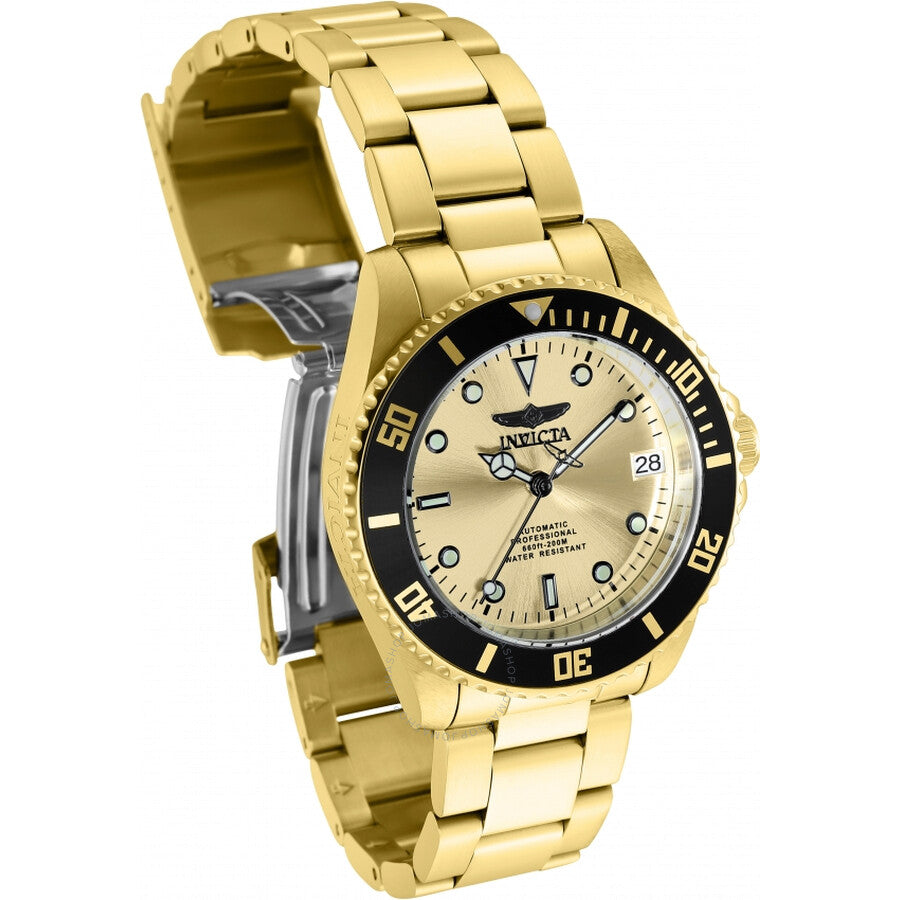 Invicta Pro Diver Date Automatic Gold Dial Ladies Watch 35710 - Dawson Watches #2