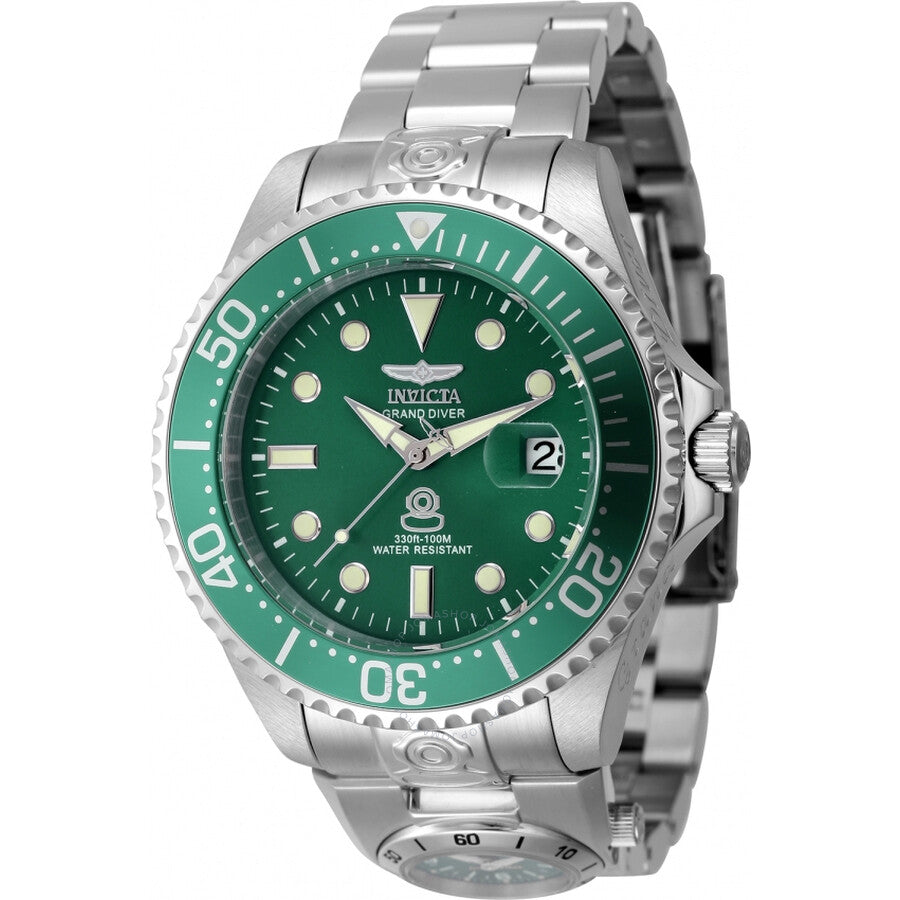Invicta Pro Diver Date Automatic Green Dial Men's Watch 45811 - Dawson Watches