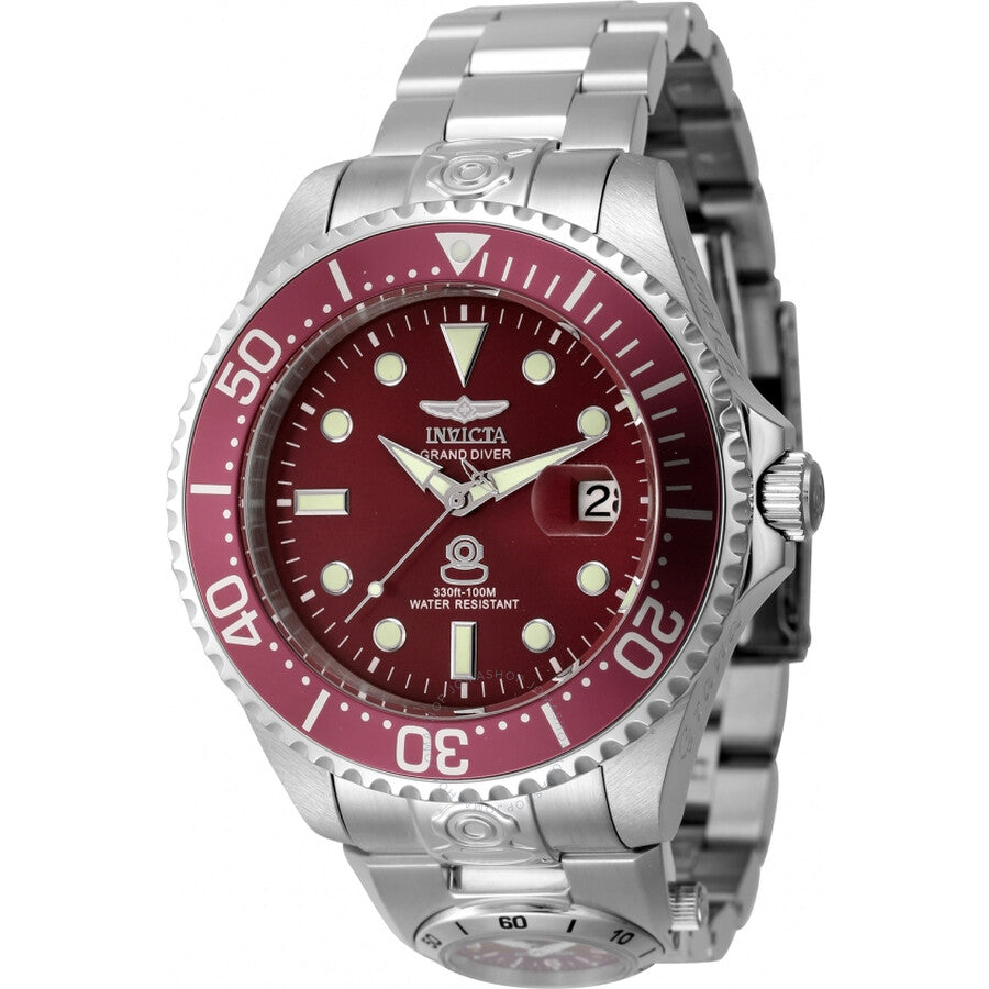 Invicta Pro Diver Date Automatic Red Dial Men's Watch 45814 - Dawson Watches