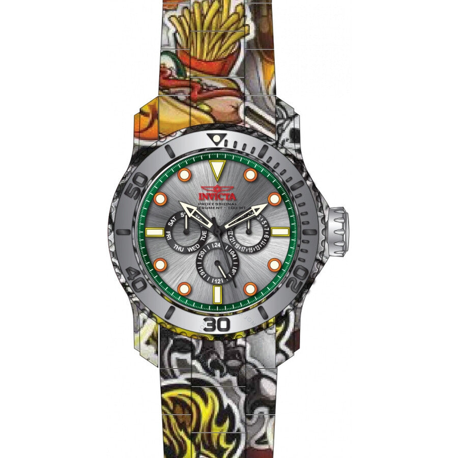 Invicta Pro Diver Date Day Quartz Silver Dial Men's Watch 47854 - Dawson Watches