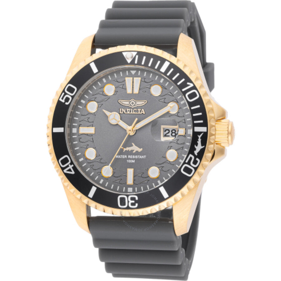 Invicta Pro Diver Date Quartz Charcoal Dial Men's Watch 47171 - Dawson Watches