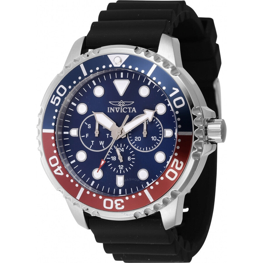 Invicta Pro Diver GMT Date Quartz Blue Dial Pepsi Bezel Men's Watch 47231 - Dawson Watches