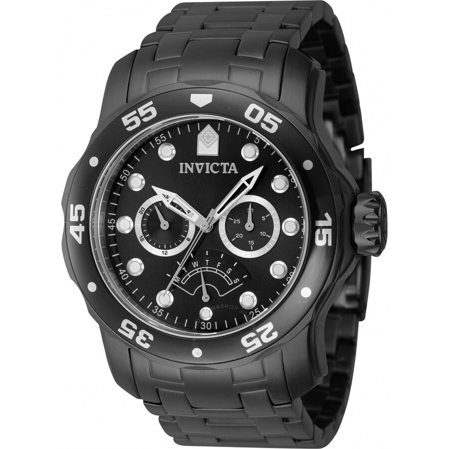 Invicta Pro Diver GMT Retrograde Quartz Black Dial Men's Watch 47000 - Dawson Watches