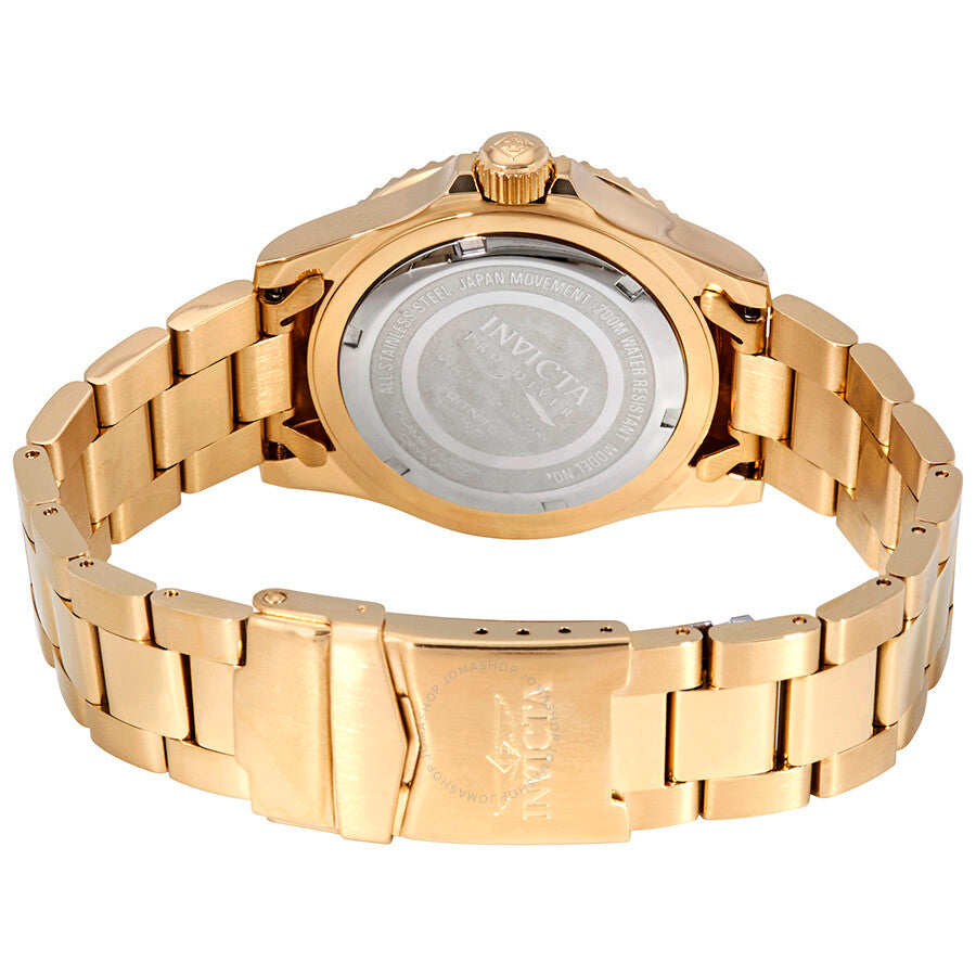 Invicta Pro Diver Gold-tone Black Dial 40 mm Men's Watch 26975 - Dawson Watches #3