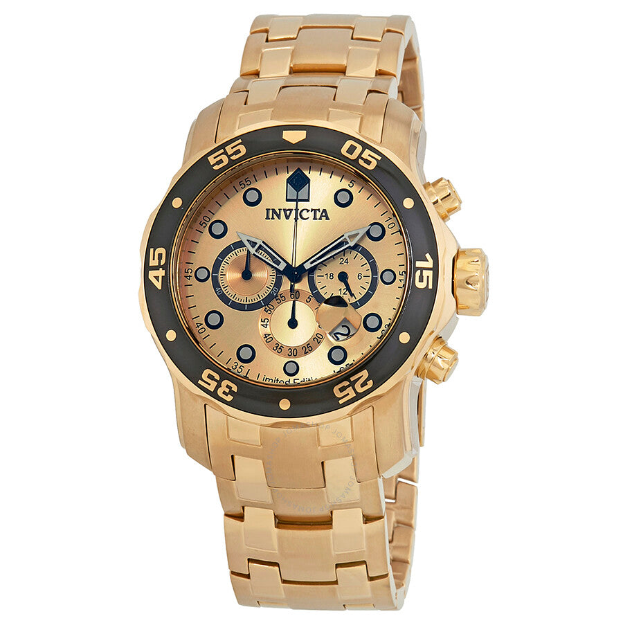 Invicta Pro Diver Gold-tone Dial Men's Chronograph Watch ILE0072A - Dawson Watches