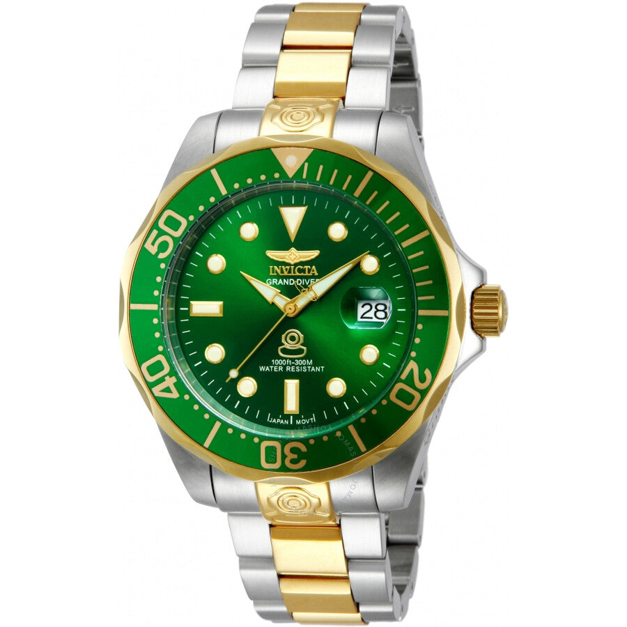 Invicta Pro Diver Green Dial Stainless Steel Men's Watch 13928 - Dawson Watches