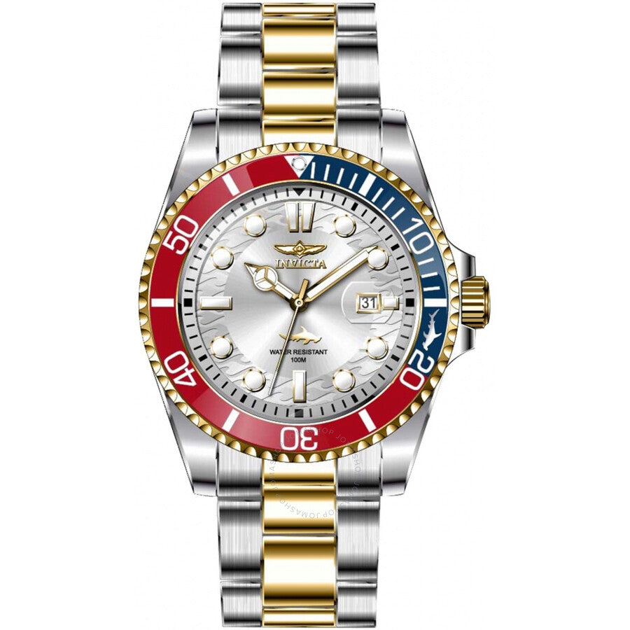 Invicta Pro Diver LATAM Exclusive Quartz Silver Dial Pepsi Bezel Men's Watch 44707 - Dawson Watches