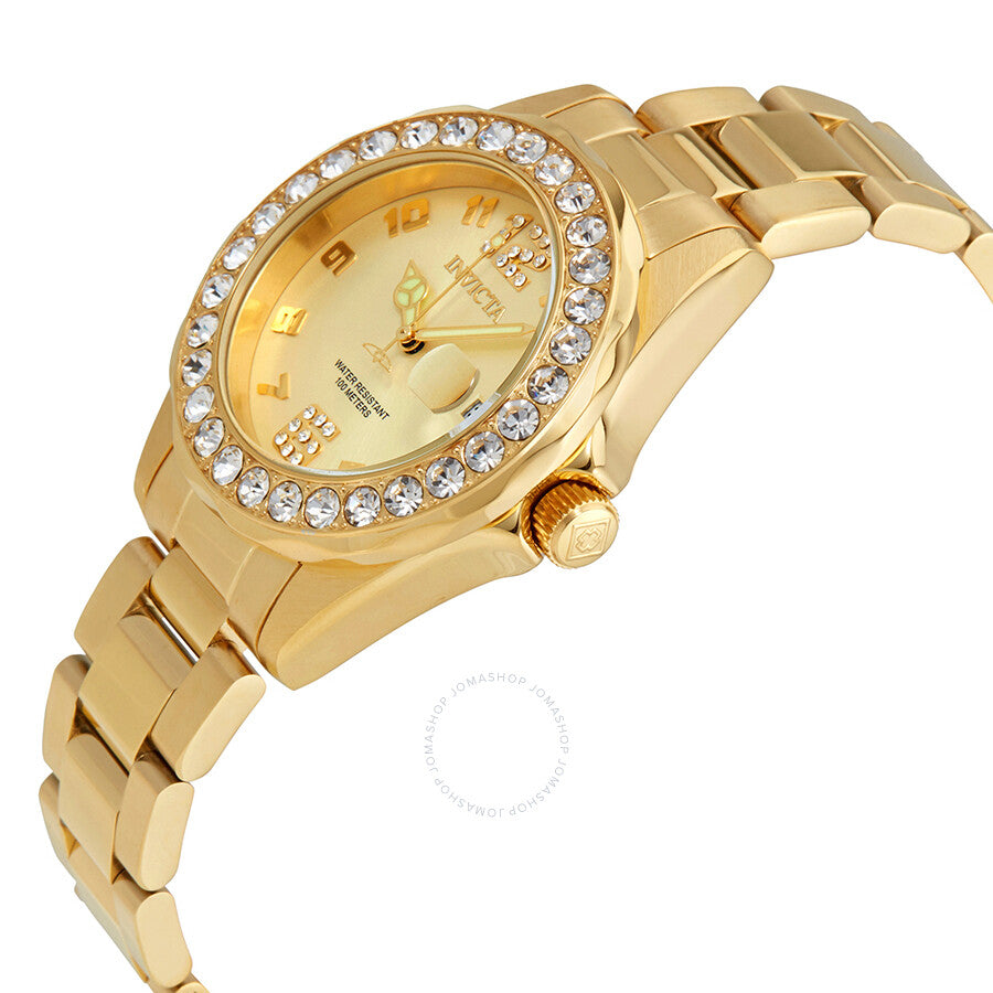 Invicta Pro Diver Pro Diver  Champagne Dial 18kt Gold-plated Ladies Watch 21397 - Dawson Watches #2