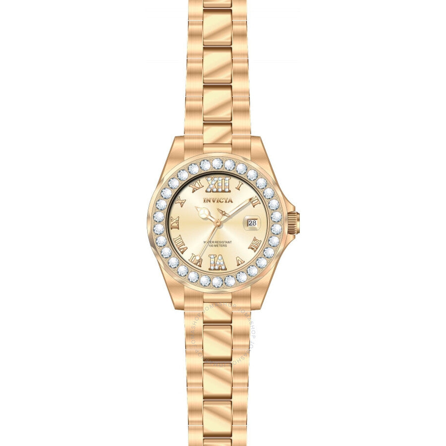 Invicta Pro Diver Quartz 3 Hand Rose Dial Ladies Watch 15253 - Dawson Watches #2