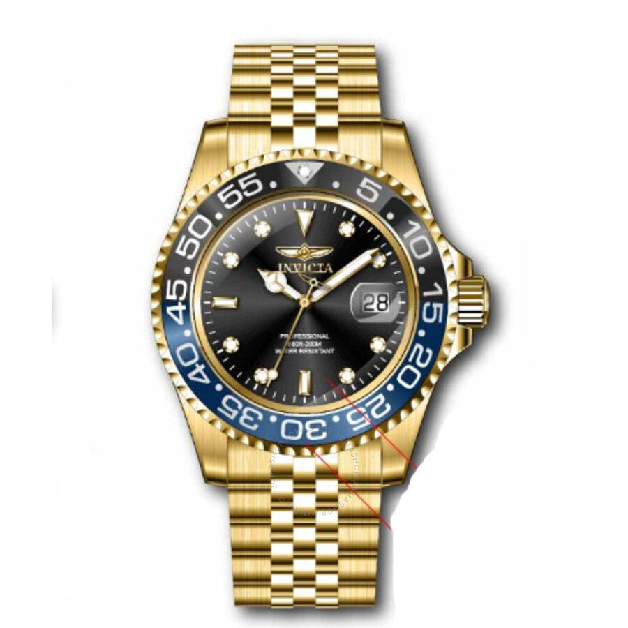 Invicta Pro Diver Quartz Black Dial Batman Bezel Men's Watch 36043 - The Watches Men & Co