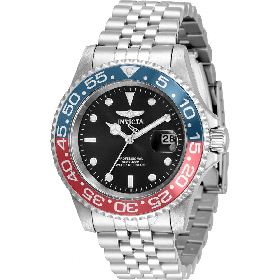 Invicta Pro Diver Quartz Black Dial Pepsi Bezel Men's Watch 34102 - Dawson Watches