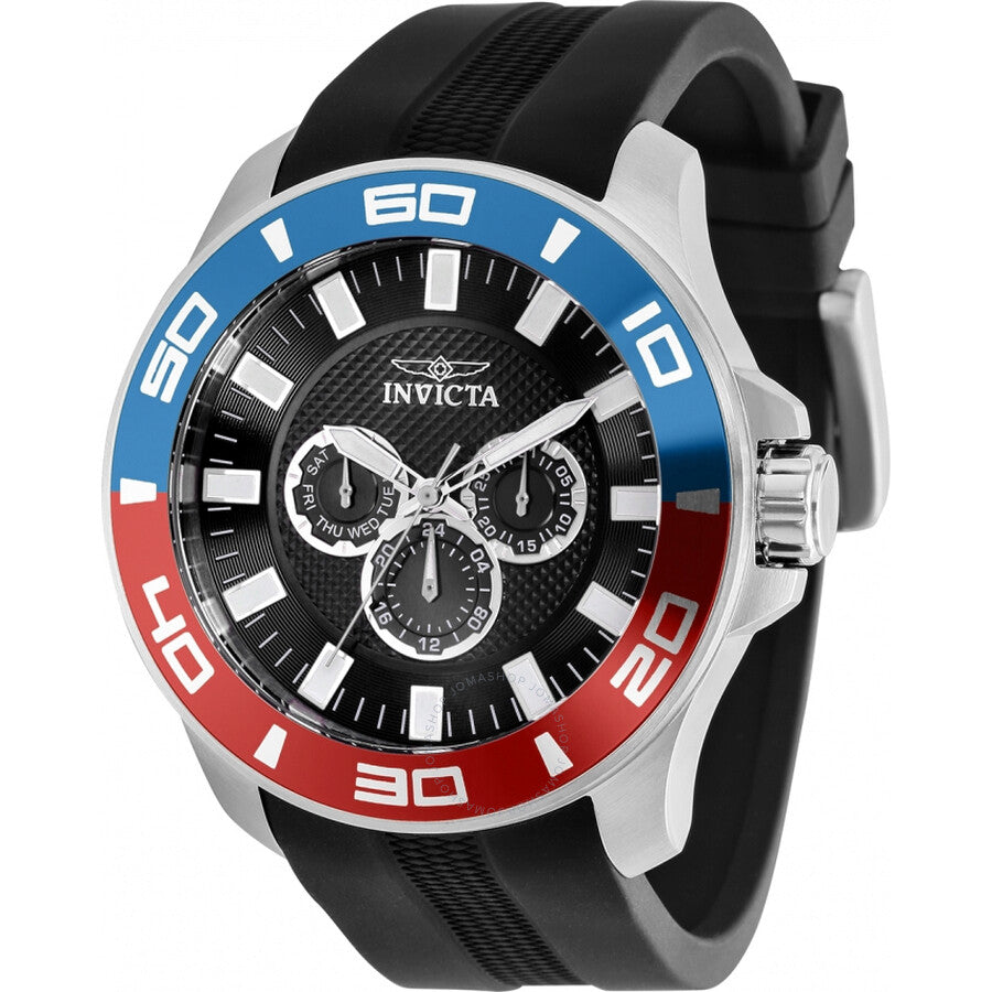 Invicta Pro Diver Quartz Black Dial Pepsi Bezel Men's Watch 35740 - Dawson Watches