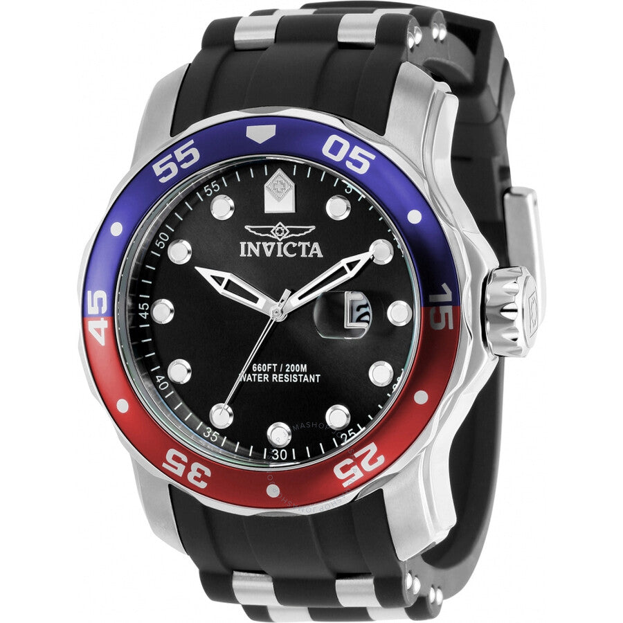 Invicta Pro Diver Quartz Black Dial Pepsi Bezel Men's Watch 39103 - Dawson Watches