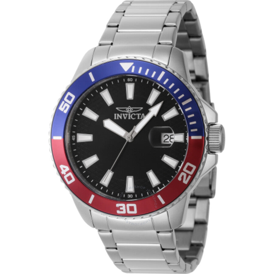 Invicta Pro Diver Quartz Black Dial Pepsi Bezel Men's Watch 46065 - Dawson Watches
