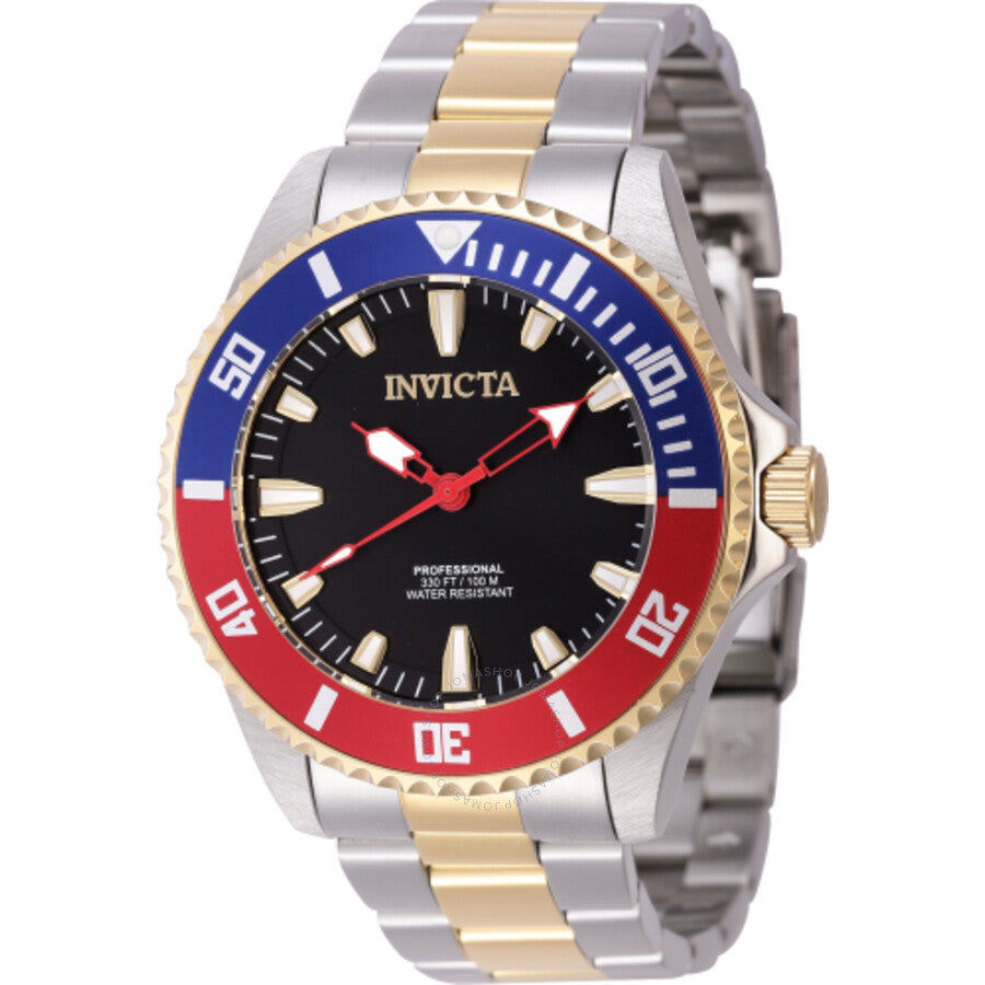 Invicta Pro Diver Quartz Black Dial Pepsi Bezel Men's Watch 46649 - Dawson Watches