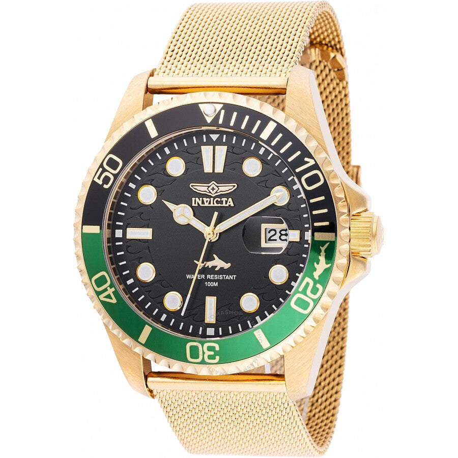 Invicta Pro Diver Quartz Black Dial Sprite Bezel Men's Watch 47179 - Dawson Watches