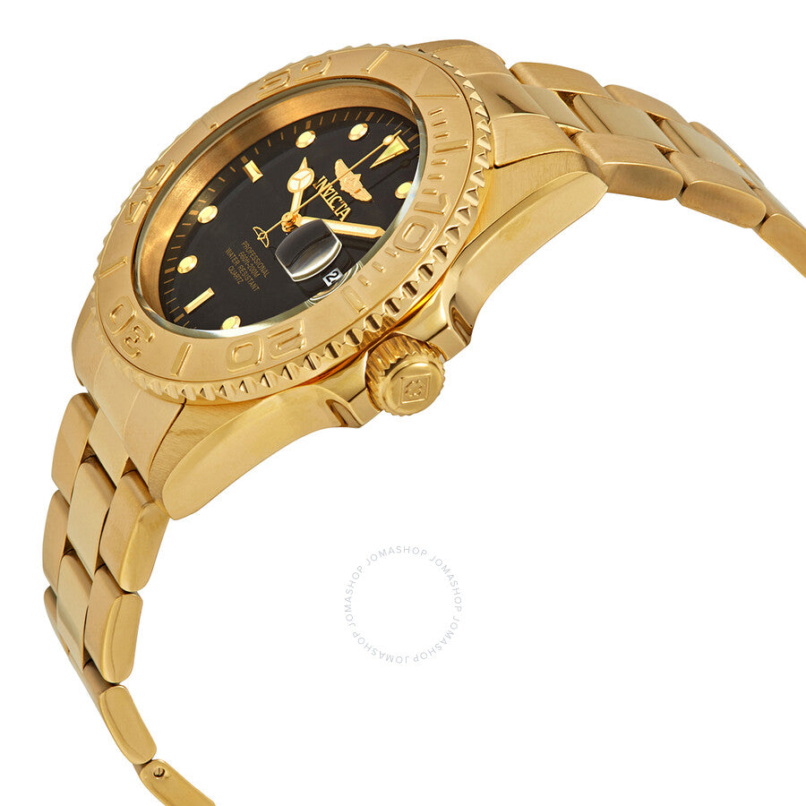Invicta Pro Diver Quartz Black Dial Yellow Gold-tone Men's Watch 29946 - Dawson Watches #2