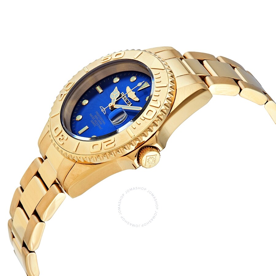 Invicta Pro Diver Quartz Blue Dial Yellow Gold-tone Men's Watch 29940 - Dawson Watches #2