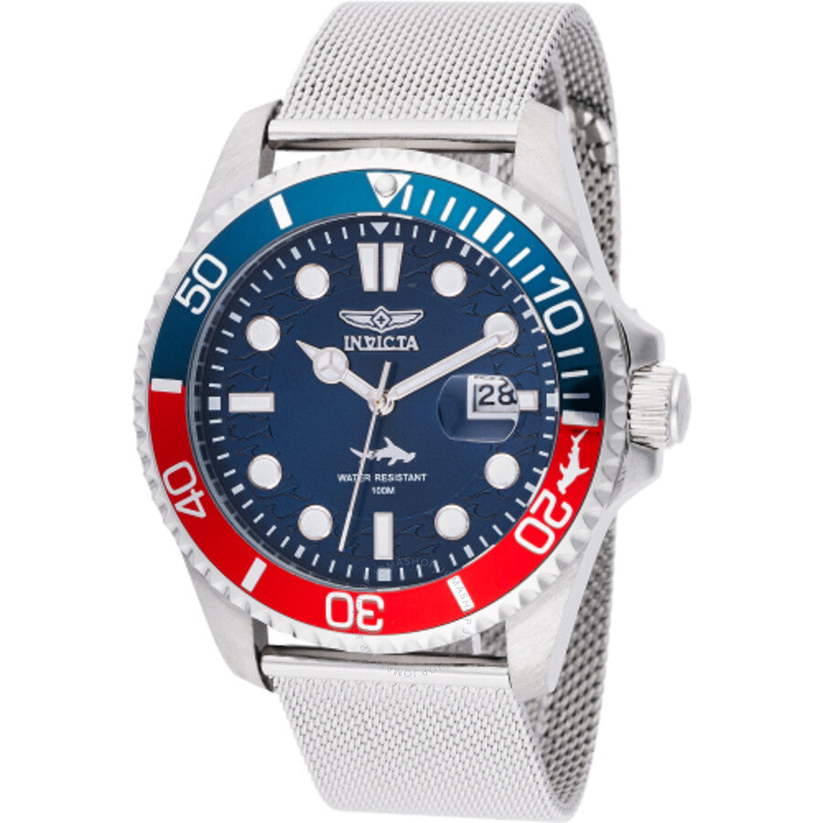 Invicta Pro Diver Quartz Blue Dial Pepsi Bezel Men's Watch 47175 - Dawson Watches