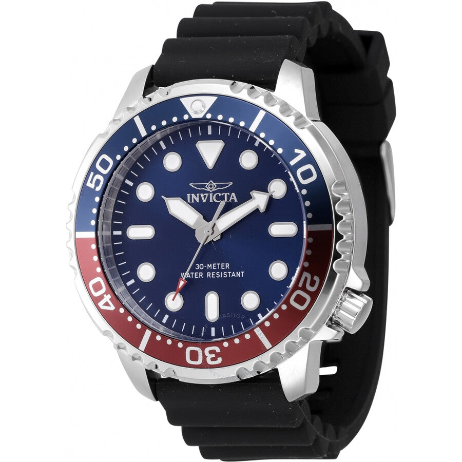 Invicta Pro Diver Quartz Blue Dial Pepsi Bezel Men's Watch 47222 - Dawson Watches