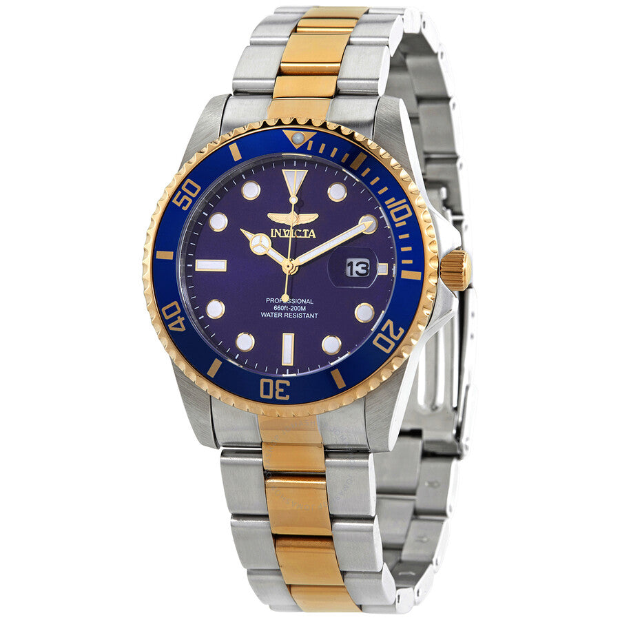 Invicta Pro Diver Quartz Blue Dial Two-tone Men's Watch 33268 - Dawson Watches