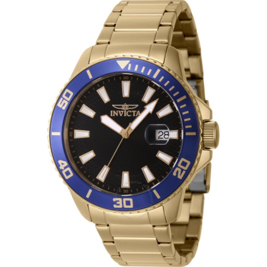 Invicta Pro Diver Quartz Date Black Dial Men's Watch 46068 - Dawson Watches