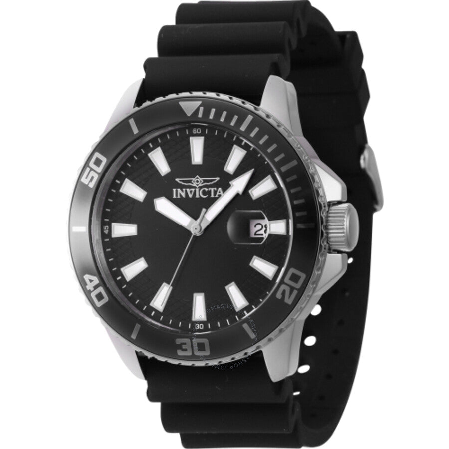 Invicta Pro Diver Quartz Date Black Dial Men's Watch 46087 - Dawson Watches