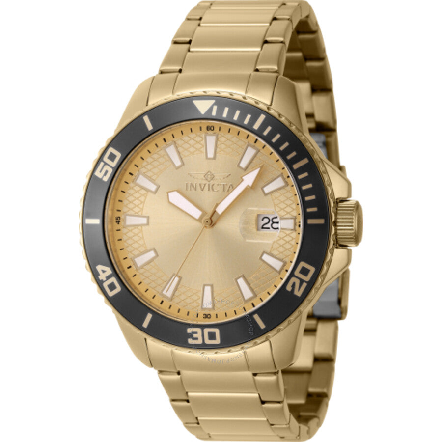 Invicta Pro Diver Quartz Gold Dial Men's Watch 46069 - Dawson Watches