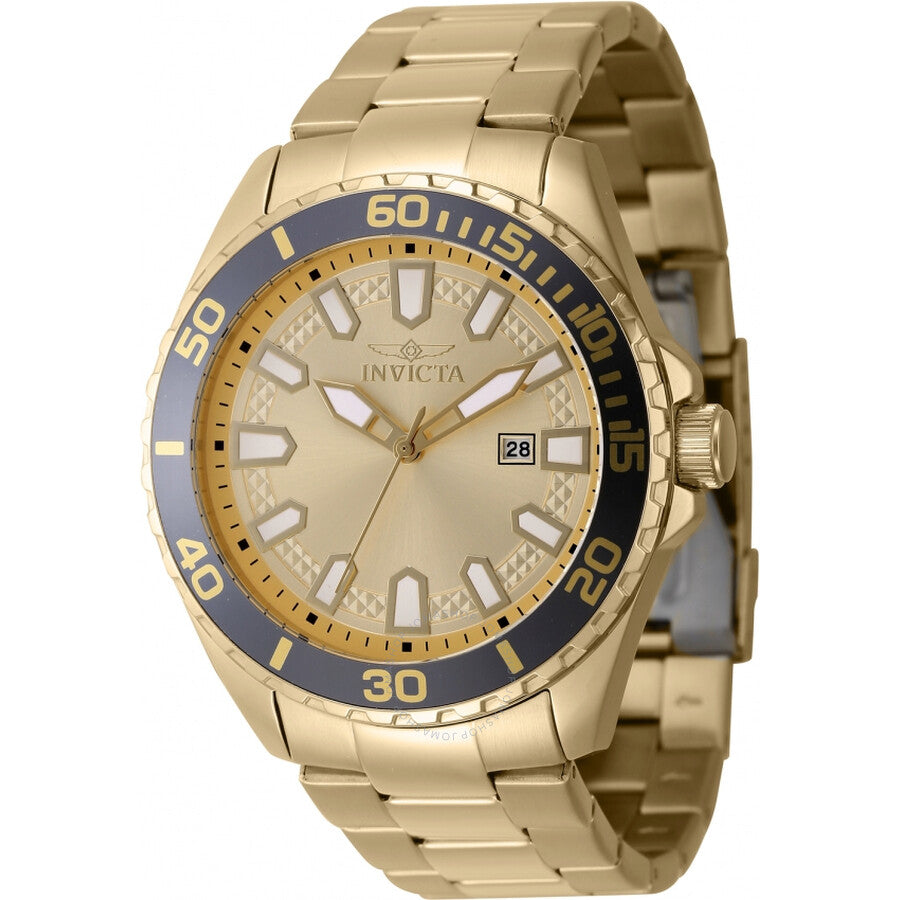 Invicta Pro Diver Quartz Gold Dial Men's Watch 47341 - Dawson Watches