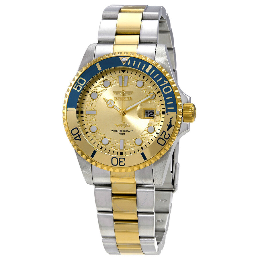 Invicta Pro Diver Quartz Gold Dial Two-tone Men's Watch 30948 - Dawson Watches
