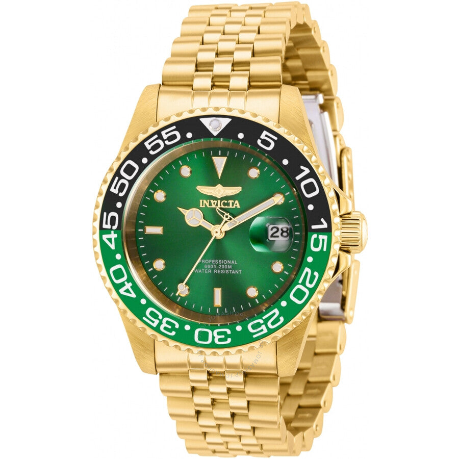 Invicta Pro Diver Quartz Green Dial Sprite Bezel Men's Watch 36044 - Dawson Watches