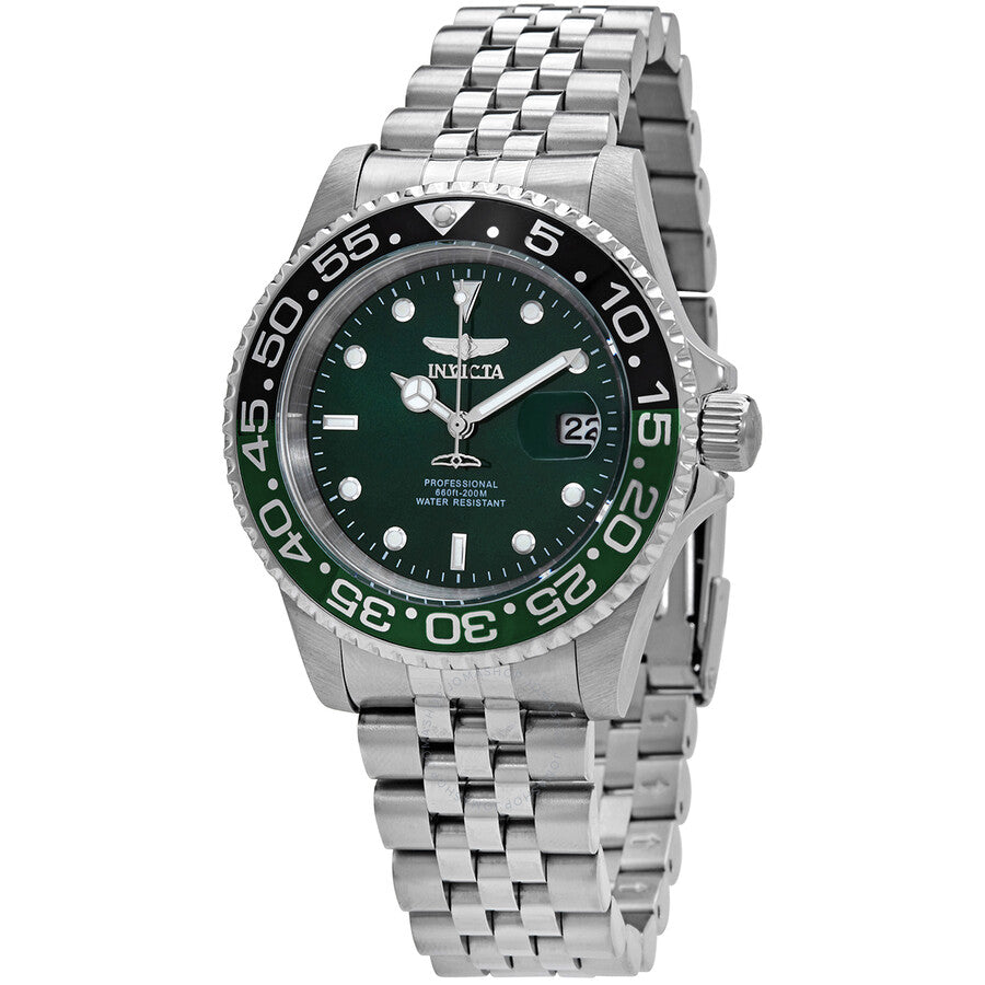 Invicta Pro Diver Quartz Green Dial Sprite Bezel Men's Watch 34105 - Dawson Watches