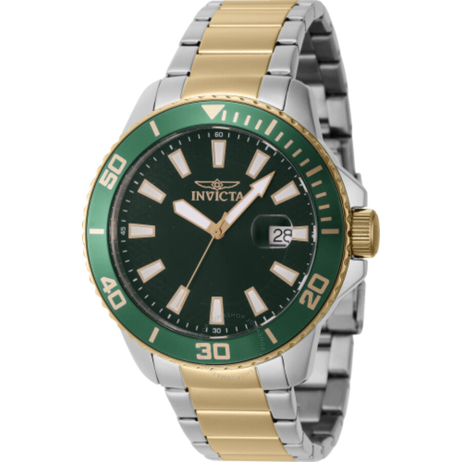 Invicta Pro Diver Quartz Green Dial Men's Watch 46072 - Dawson Watches