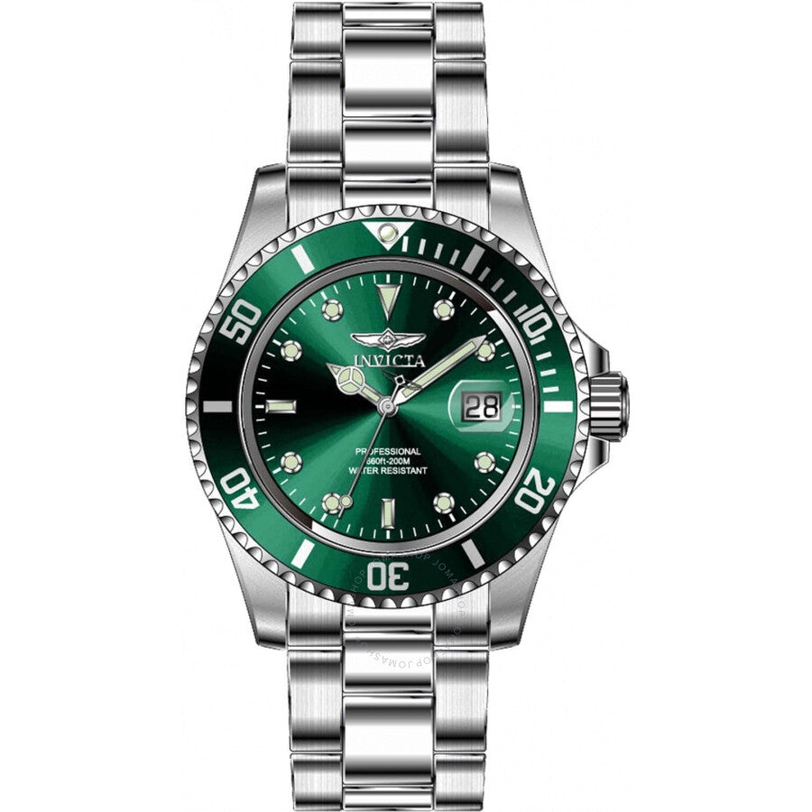 Invicta Pro Diver Quartz Green Dial Men's Watch 47355 - Dawson Watches