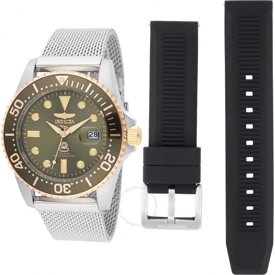 Invicta Pro Diver Quartz Green Dial Men's Watch 48217 - Dawson Watches