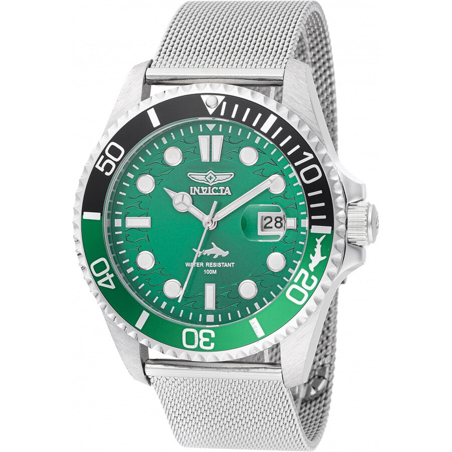 Invicta Pro Diver Quartz Green Dial Sprite Bezel Men's Watch 47174 - Dawson Watches
