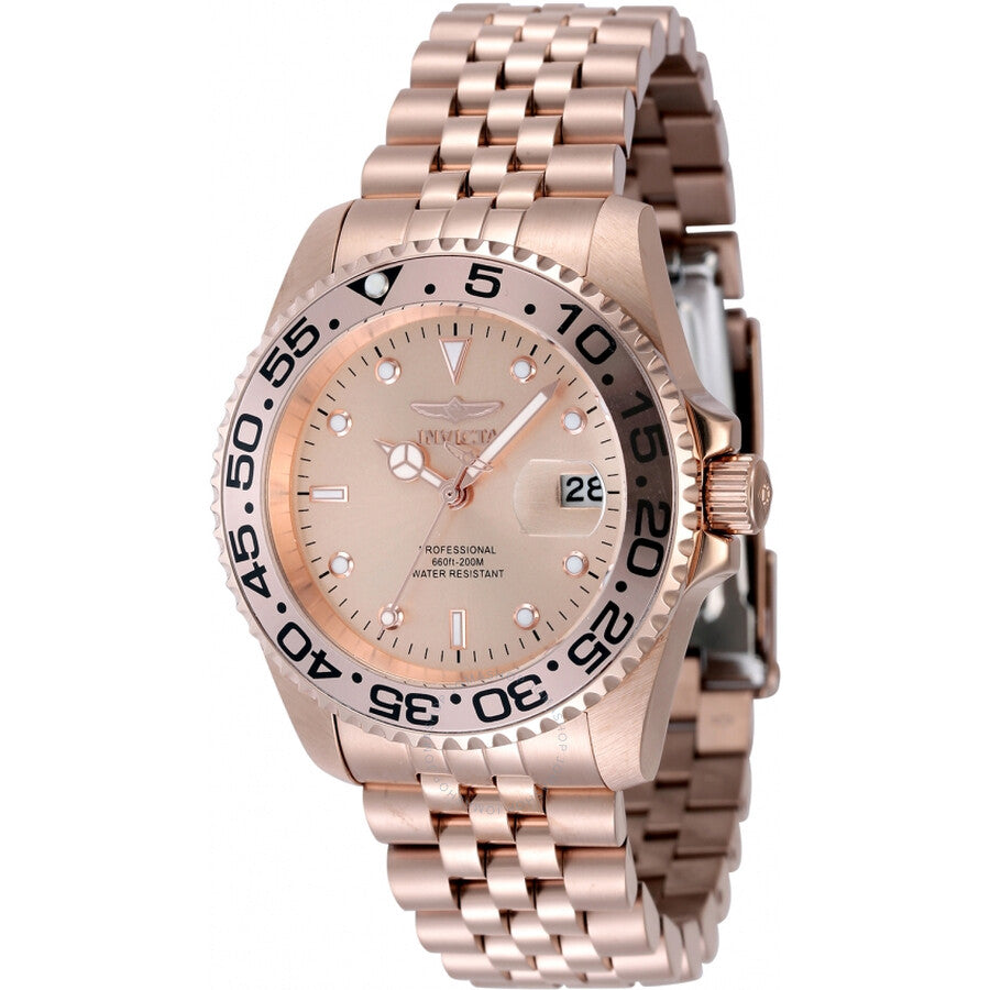 Invicta Pro Diver Quartz Rose Gold Dial Ladies Watch 48386 - Dawson Watches