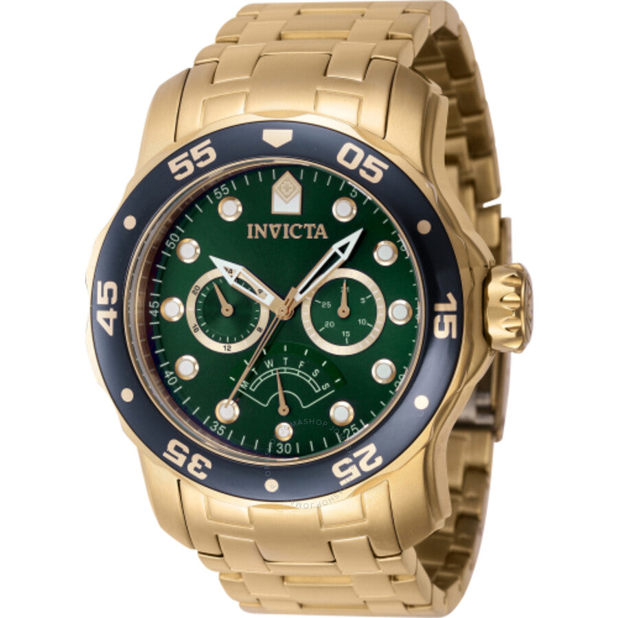 Invicta Pro Diver Retrograde GMT Quartz Green Dial Men's Watch 46998 - Dawson Watches