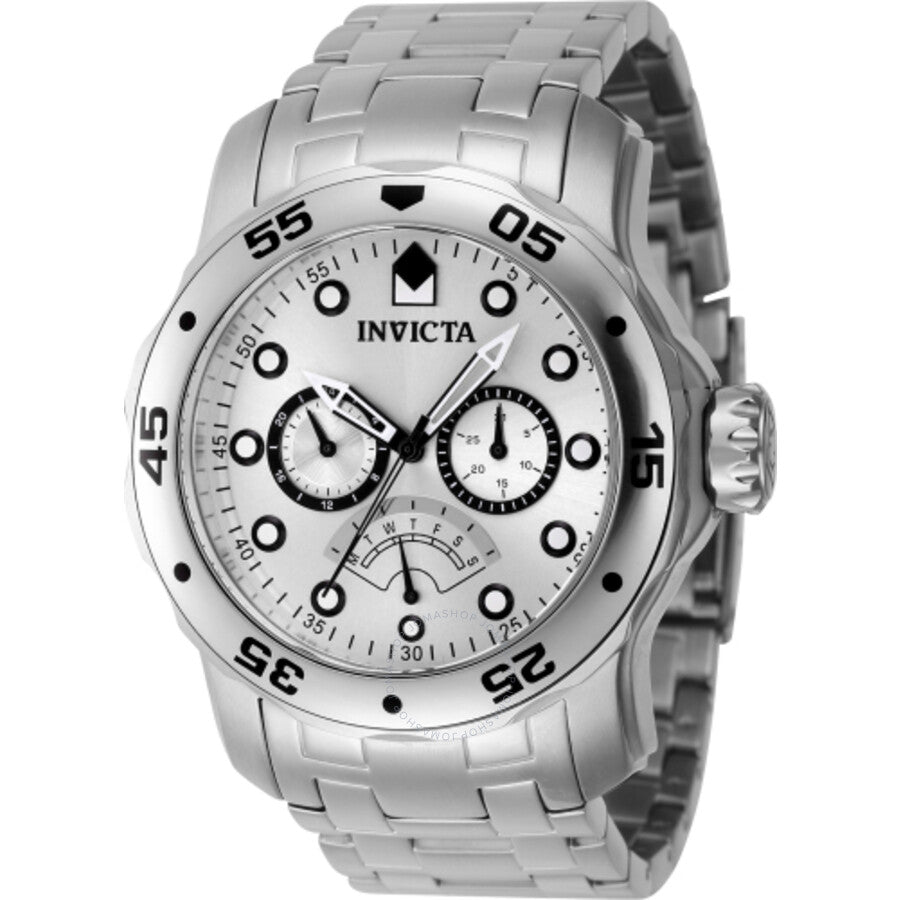 Invicta Pro Diver Retrograde GMT Quartz Silver Dial Men's Watch 46994 - Dawson Watches