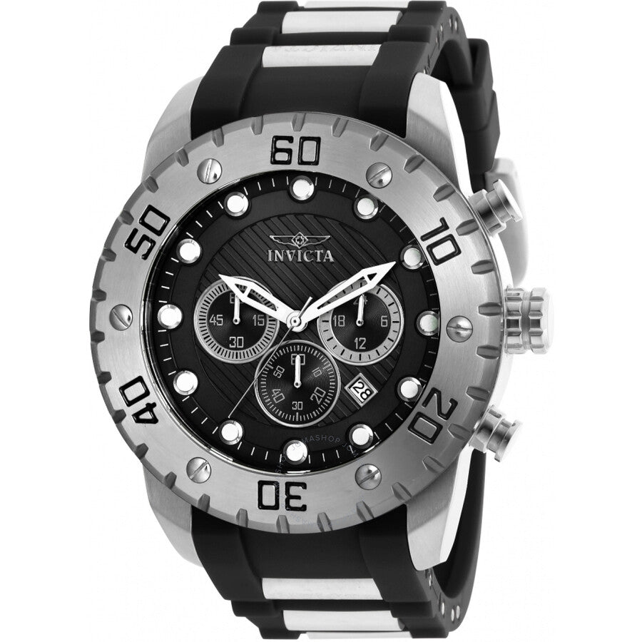 Invicta Pro Diver SCUBA Chronograph GMT Quartz Black Dial Men's Watch 20276 - Dawson Watches
