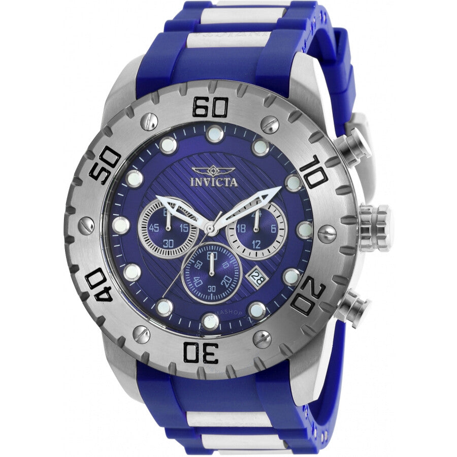 Invicta Pro Diver SCUBA Chronograph GMT Quartz Blue Dial Men's Watch 20277 - Dawson Watches