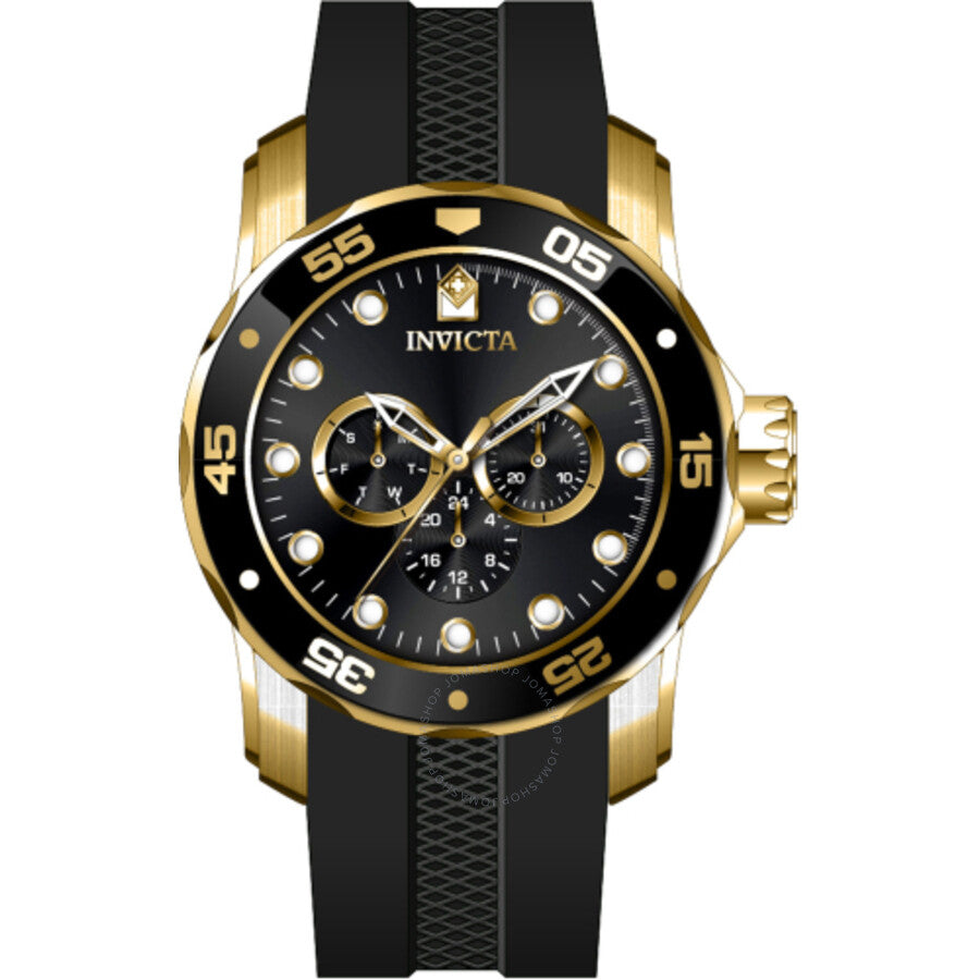 Invicta Pro Diver SCUBA GMT Quartz Black Dial Men's Watch 45720 - Dawson Watches