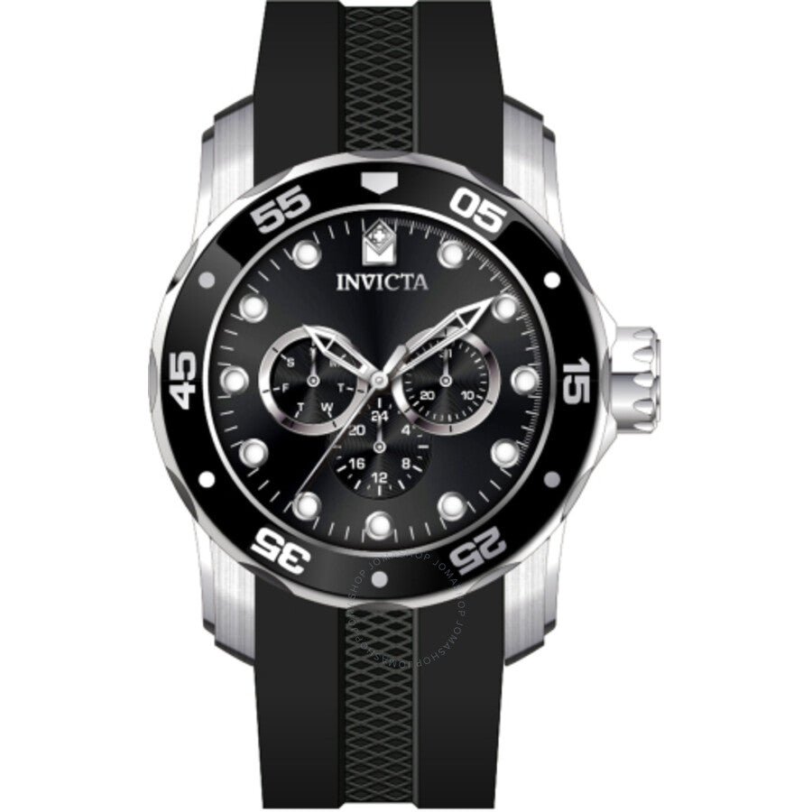 Invicta Pro Diver Scuba GMT Quartz Black Dial Men's Watch 45721 - Dawson Watches