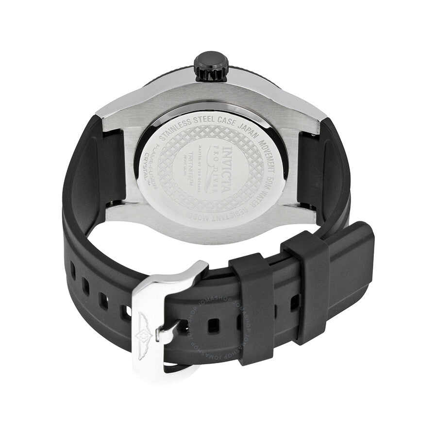 Invicta Pro Diver Silver Dial Black Silicone Men's Watch 18023 - Dawson Watches #3
