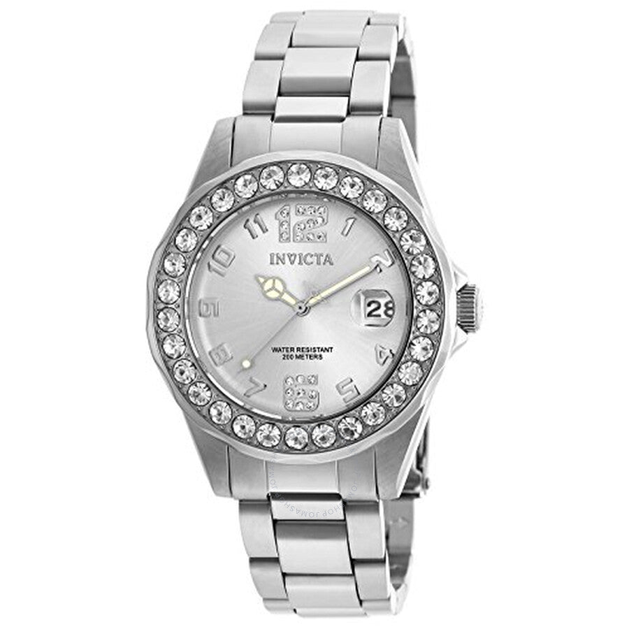 Invicta Pro Diver Silver Dial Stainless Steel Ladies Watch 21396 - Dawson Watches