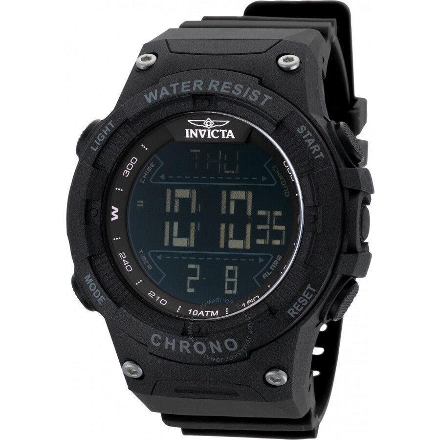 Invicta Racing Alarm Chronograph GMT Quartz Digital Black Dial Men's Watch 47523 - Dawson Watches