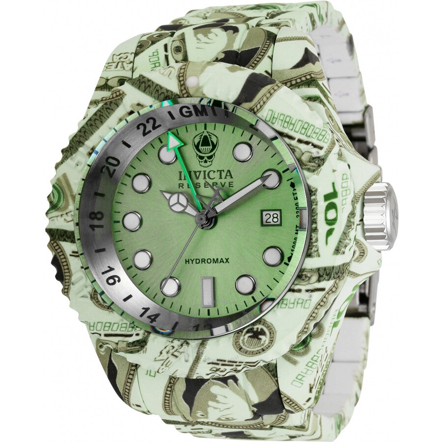 Invicta Reserve Hydromax GMT Quartz Green Dial Men's Watch 34649 - Dawson Watches