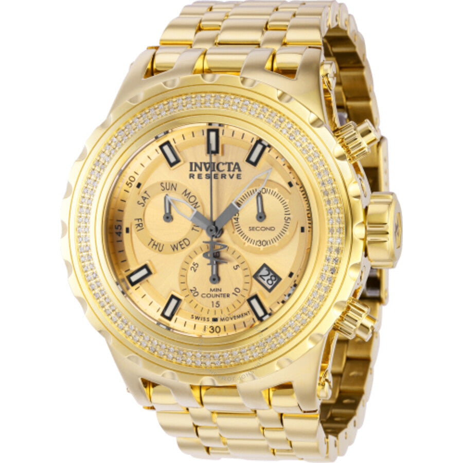 Invicta Reserve Specialty Subaqua Chronograph Quartz Diamond Gold Dial Men's Watch 37325 - Dawson Watches